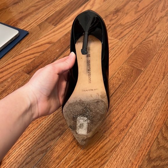 Manolo Blahnik BB patent stilettos, sz 37 IT - worn twice - Picture 4 of 7